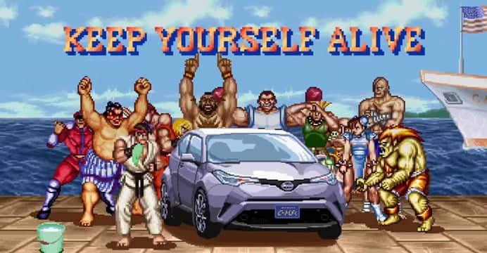 Toyota C-HR se une a Akira, Street Fighter II e outros clássicos em novo comercial