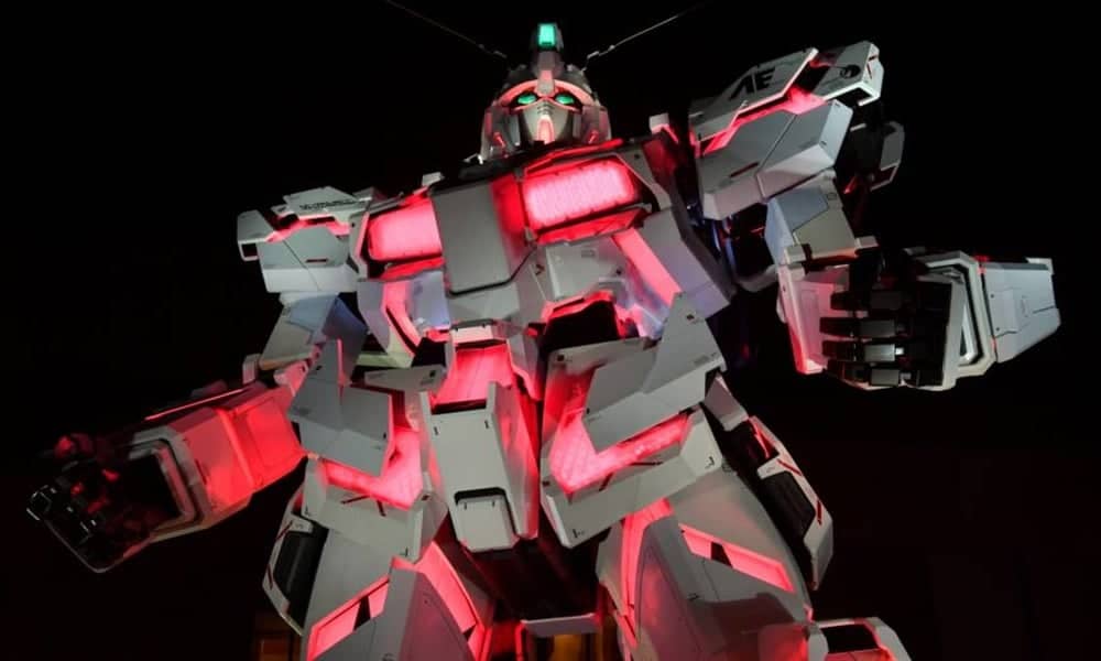 Estátua do Gundam Unicorn ficará dourada durante comemoração