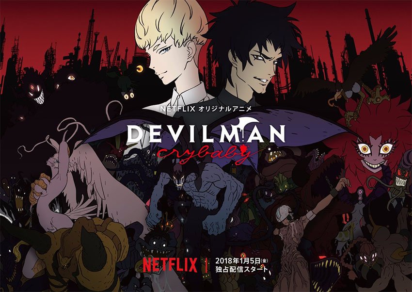 A Netflix divulgou novo trailer do anime Devilman Crybaby com data de estreia para janeiro de 2018