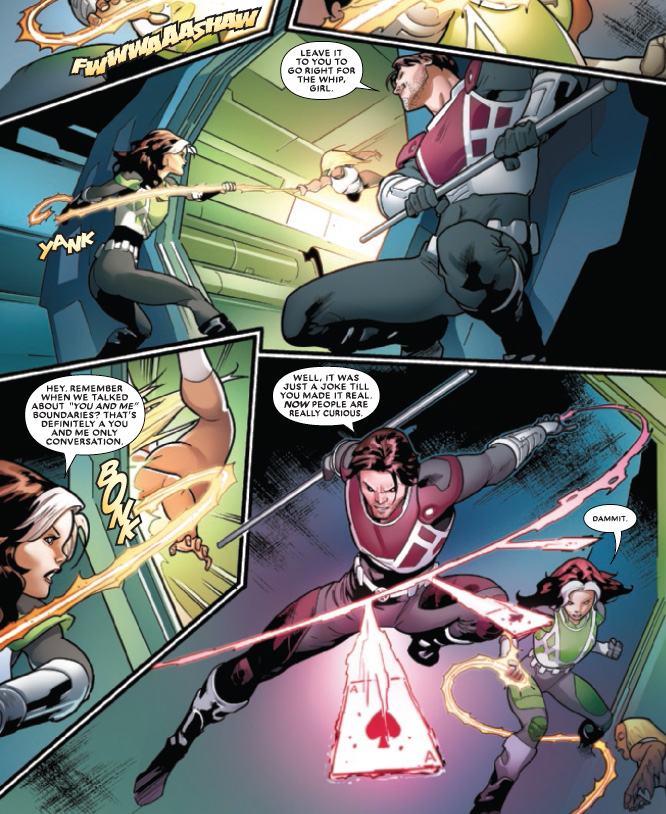 Gambit e Vampira aparecem com novos uniformes em Mr. and Mrs. X