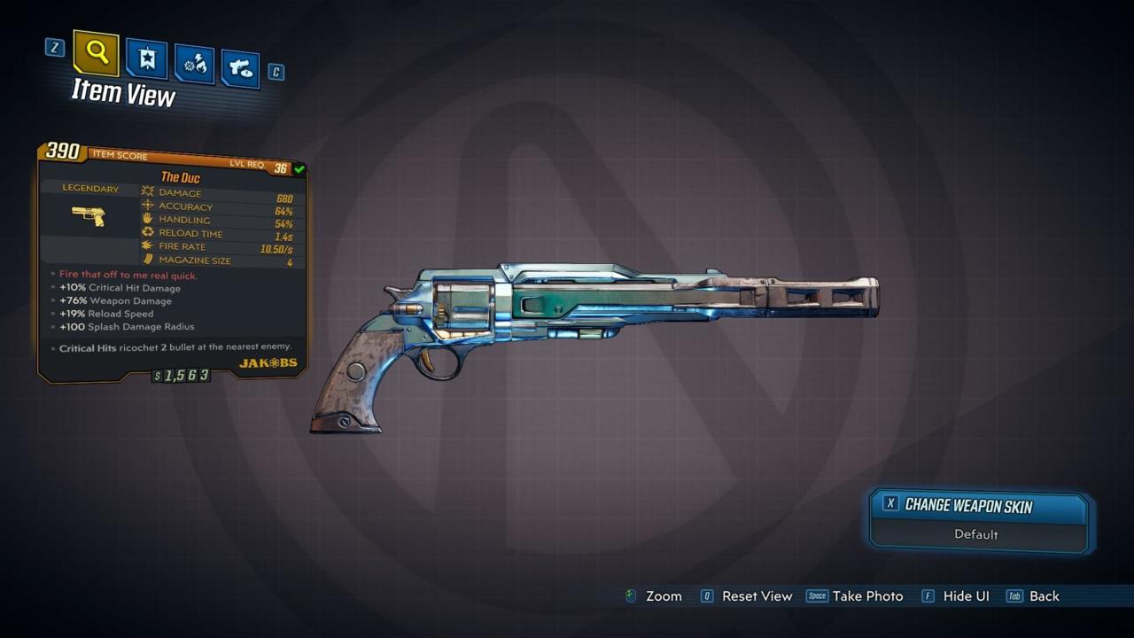 Muitas Armas Lendárias Borderlands