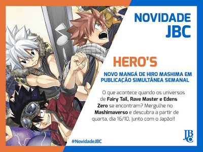 Mangá HERO'S será lançado no Brasil pela Editora JBC