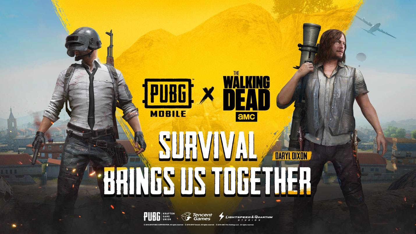PUBG Mobile ganha skins de personagens de The Walking Dead
