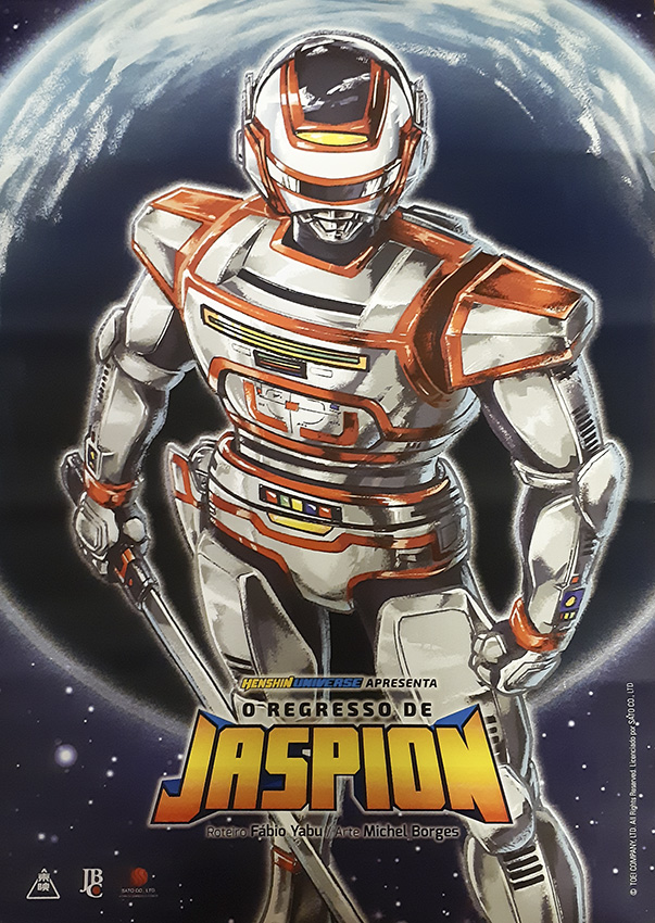 Poster do mangá O Regresso de Jaspion, da Editora JBC