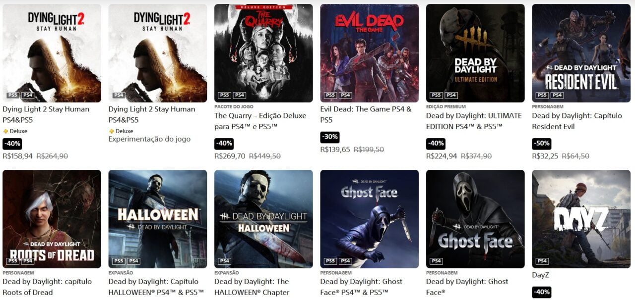 PlayStation lança promoção de Halloween com até 80% de desconto
