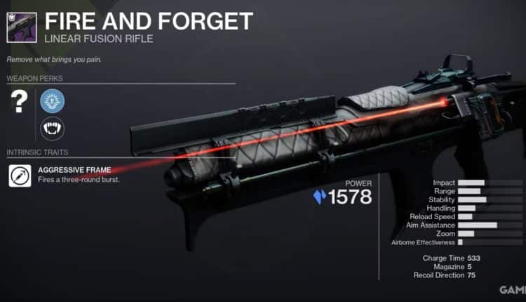 destiny 2 fire and forget